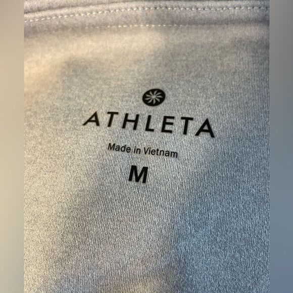 Athleta Cropped Leggings Mesh Trim Gray M - Picture 7 of 9
